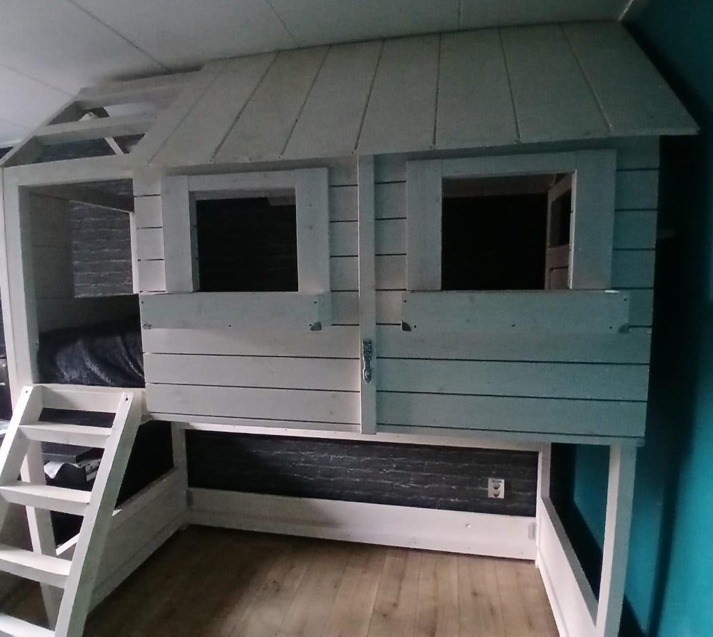 hoogslaper, Huis en Inrichting, Slaapkamer | Stapelbedden en Hoogslapers, Ophalen, Hoogslaper, 210 cm, Tweepersoons