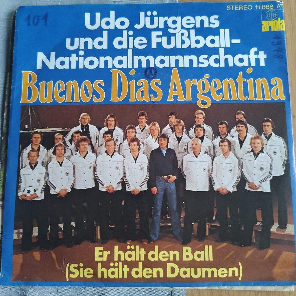 Udo Jürgens & Duitse voetbalelftal - Buenos Dias Argentina, Ophalen of Verzenden, Gebruikt, 7 inch, Overige genres