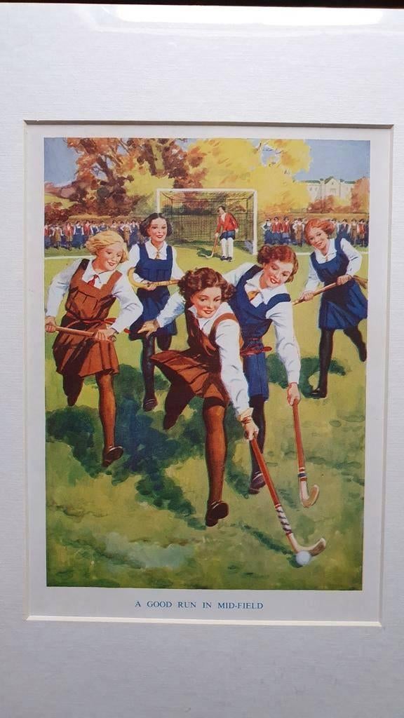 Hockeyprent, Ophalen of Verzenden, Voor 1940, Overige onderwerpen