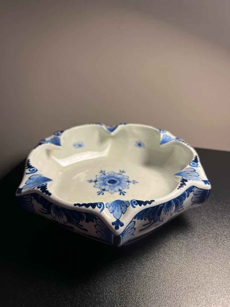 Delfts Blauwe Asbak Bloemmotief, Antiek en Kunst, Antiek | Keramiek en Aardewerk, Ophalen of Verzenden