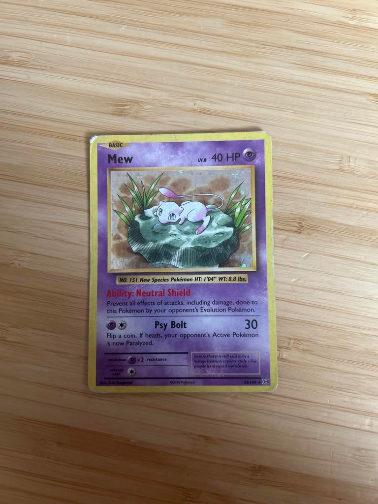 Mew #053 Pokemon Kaart - Basis Set, Ophalen, Gebruikt, Losse kaart