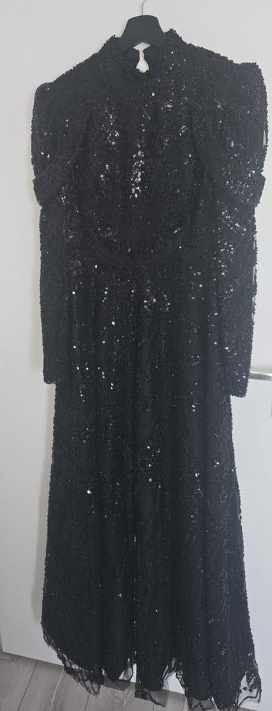 Zwarte galajurk met pailletten, Ophalen of Verzenden
