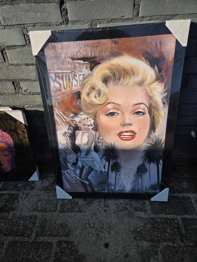 Marilyn Monroe schilderij 72x52 cm, Antiek en Kunst, Kunst | Schilderijen | Modern, Ophalen