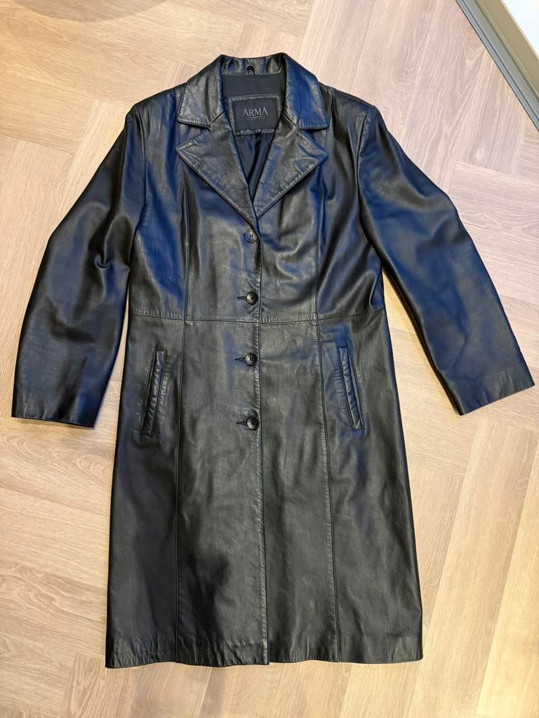 Arma echt leren dames jas, Kleding | Dames, Jassen | Zomer, Zo goed als nieuw, Maat 38/40 (M), Zwart, Ophalen of Verzenden