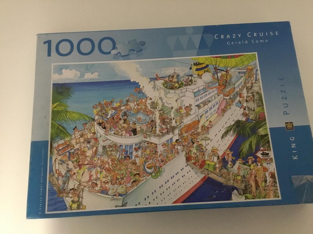 Leg puzzel 1000 stuks Merk: King “Crazy Cruise”, Ophalen of Verzenden, 500 t/m 1500 stukjes, Zo goed als nieuw, Legpuzzel