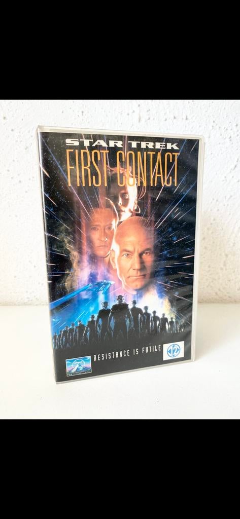 VHS:  ‘STAR TREK:  FIRST CONTACT’  (1996), Cd's en Dvd's, VHS | Film, Vanaf 12 jaar, Ophalen of Verzenden, Zo goed als nieuw, Science Fiction en Fantasy