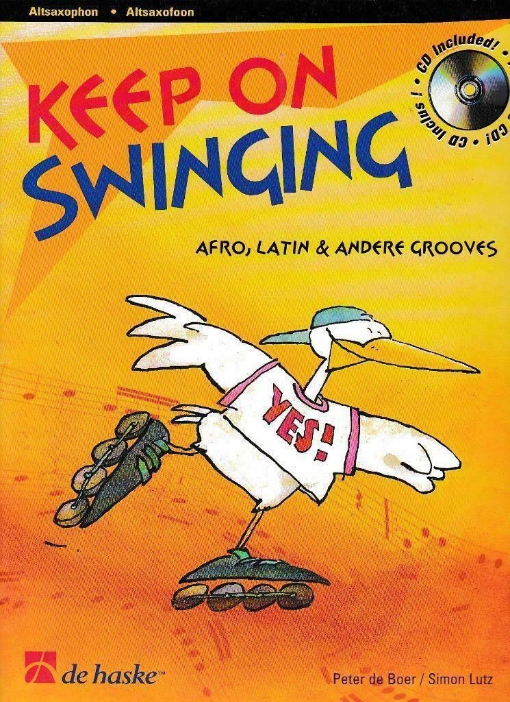 altsaxofoon intermediate : Keep on swinging + cd-net boek, Gebruikt, Overige genres, Ophalen of Verzenden, Saxofoon