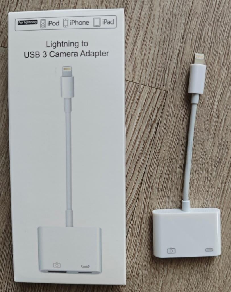Adapter geschikt voor Apple Lightning to USB camera adapter, Ophalen of Verzenden, Zo goed als nieuw, Apple iPhone