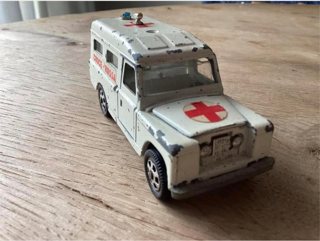 Mebetoys Land Rover Ambulance Croce Rossa – Made in Italy, Ophalen of Verzenden, Gebruikt, Auto, Overige merken