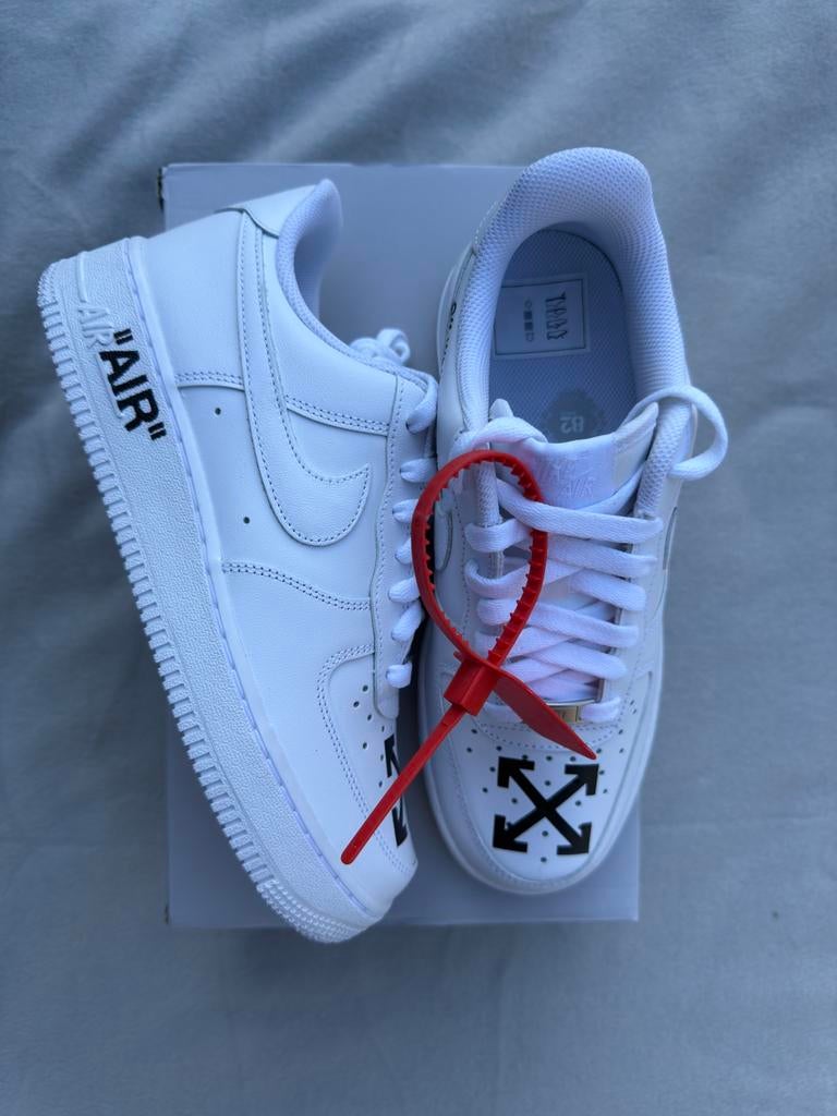 Custom Made Nike Air Force 1 Off White - Maat 40, --, Wit, Nieuw, Ophalen of Verzenden