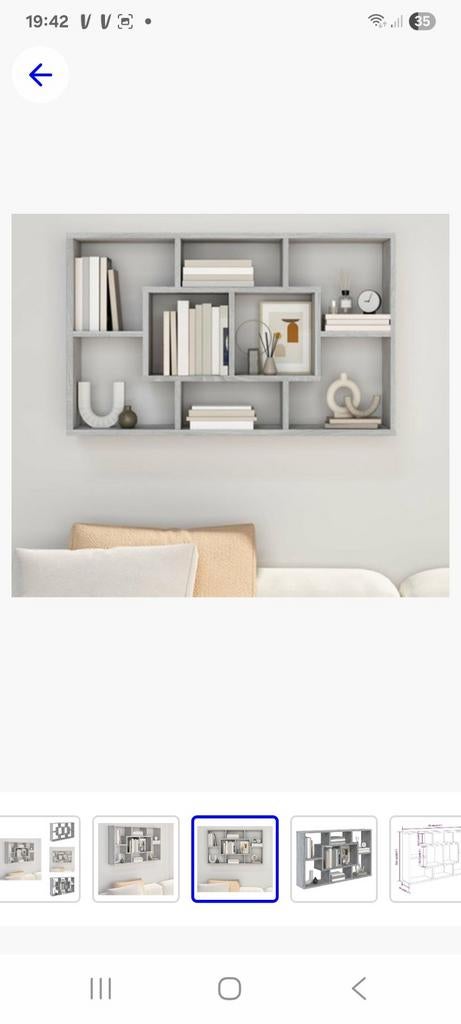 Grijze wandkast - Nieuw, zonder hangsysteem, 100 tot 150 cm, Ophalen of Verzenden, Zo goed als nieuw, Minder dan 25 cm