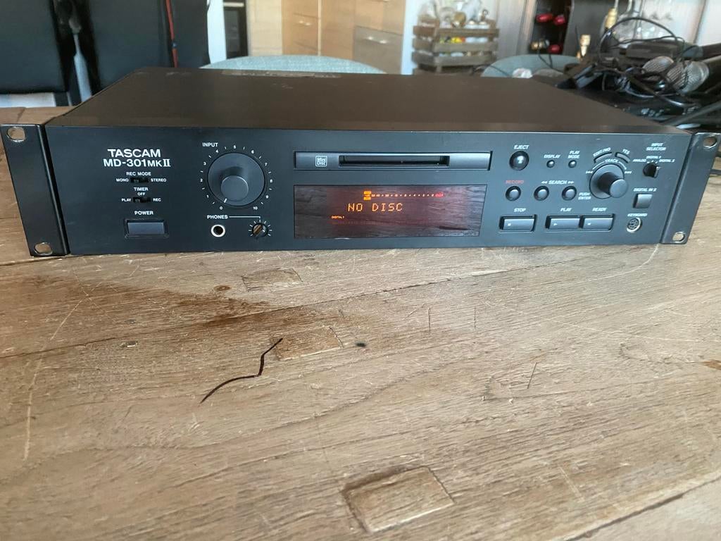 Tascam MD-301MKII MiniDisc MD Speler/Recorder, Ophalen of Verzenden, Nvt, Minidisc-recorder, Nvt
