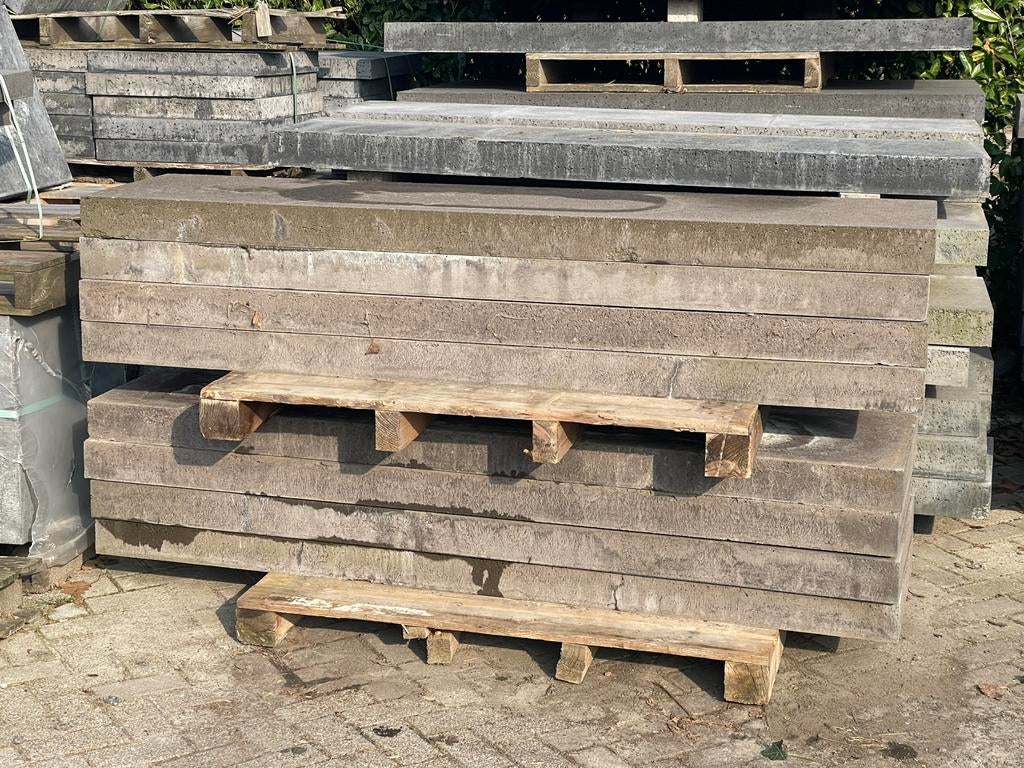 14 st Oud Hollandse tegel Taupe 200x50x10 cm RESTPARTIJ, Ophalen, Nieuw, Beton, Terrastegels
