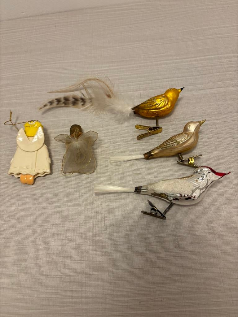 3 glasvogeltjes + 2 engettjes, Diversen, Ophalen of Verzenden, Zo goed als nieuw