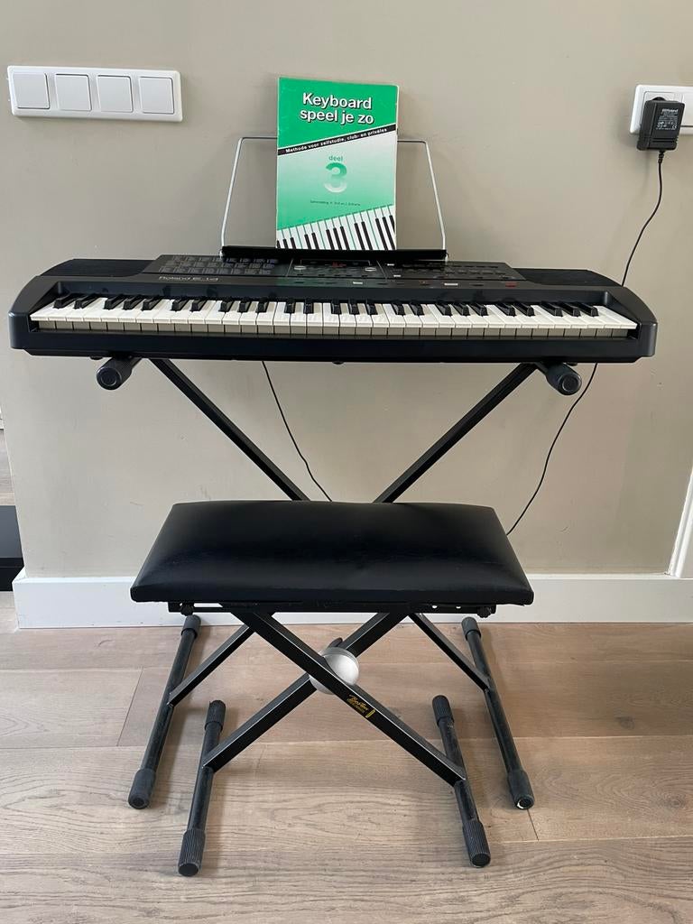 Keyboard set (met Boston kruk en Quik Lok standaard), Ophalen, Gebruikt, 61 toetsen, Roland