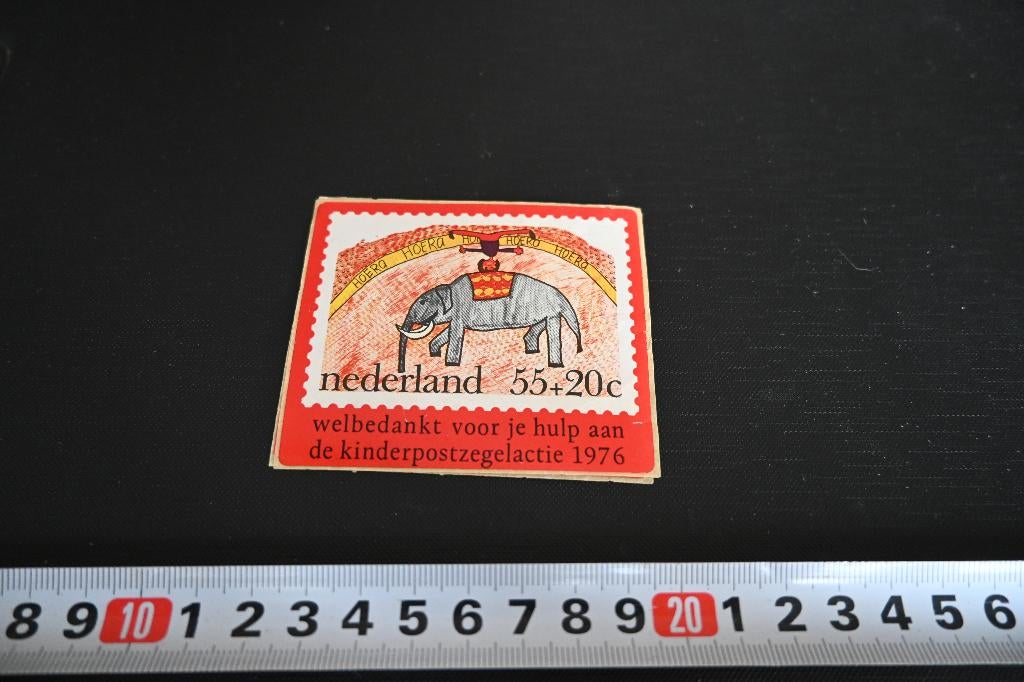 sticker PTT Kinderpostzegelactie 1976, Verzamelen, Ophalen, Zo goed als nieuw