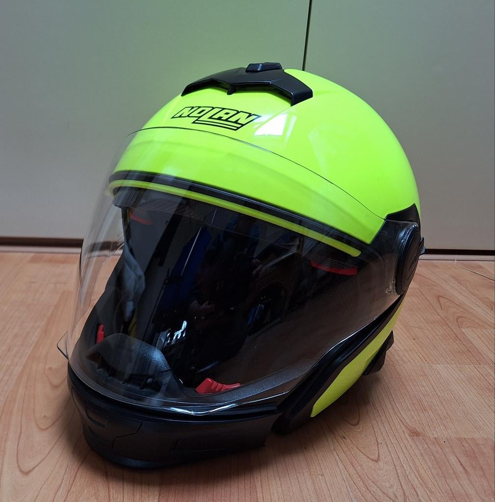 Nolan n40 full (maat M)met intercomsysteem, Motoren, Ophalen of Verzenden, Tweedehands, Systeemhelm, Nolan