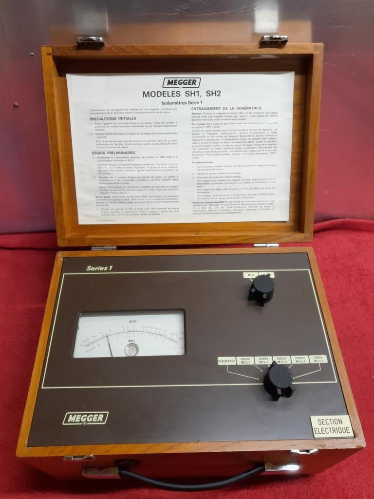 MEGGER SH1 / SH2 INSULATION TESTER SH vintage meetapparatuur, Ophalen of Verzenden