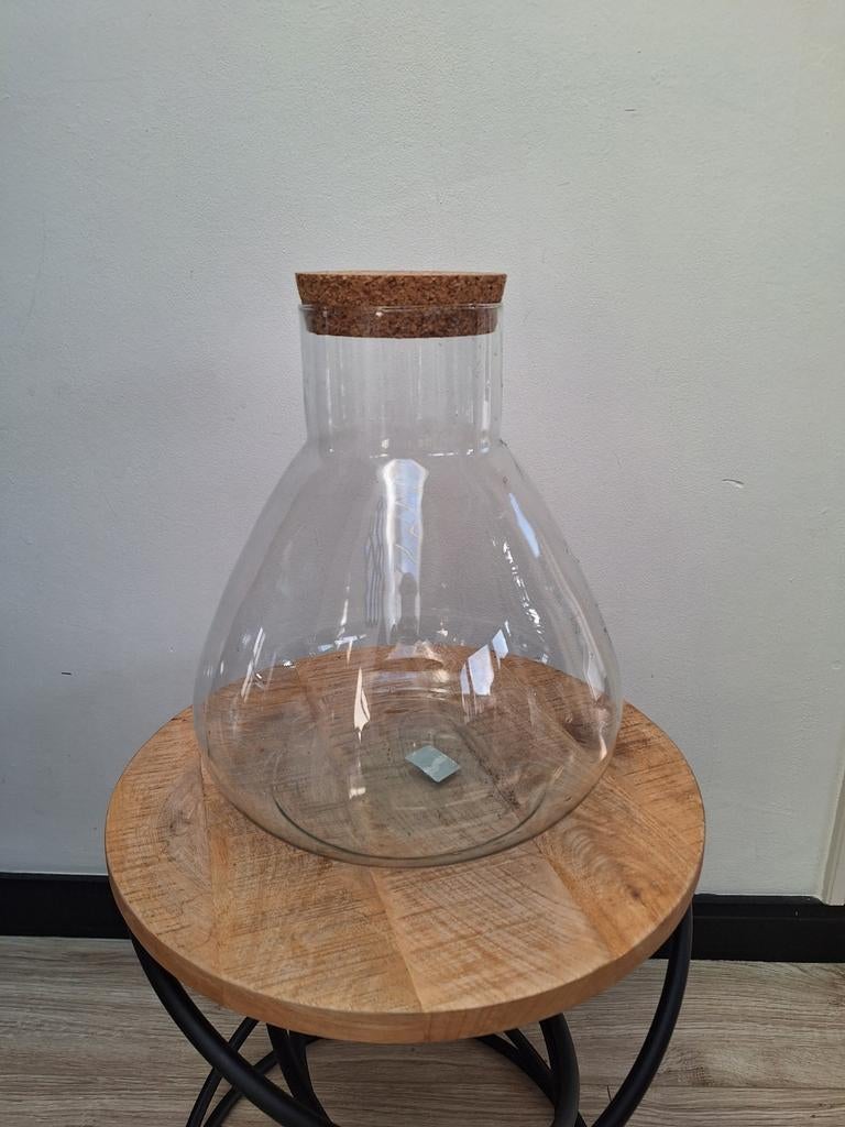 Glazen pot ecosysteem met kurken deksel, Ophalen, Overige kleuren, Glas, Minder dan 50 cm