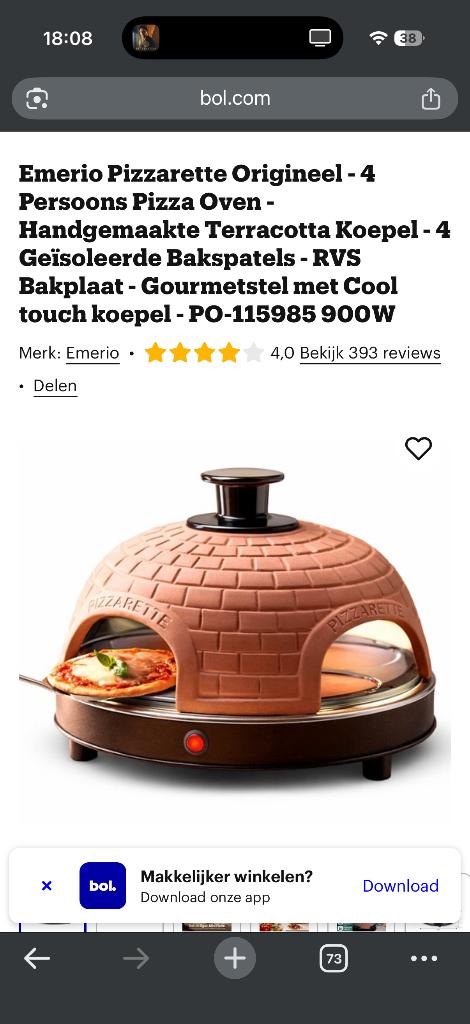 Pizzarette NIEUW, Witgoed en Apparatuur, Gourmetstellen, Ophalen, Nieuw, 4 t/m 7 personen