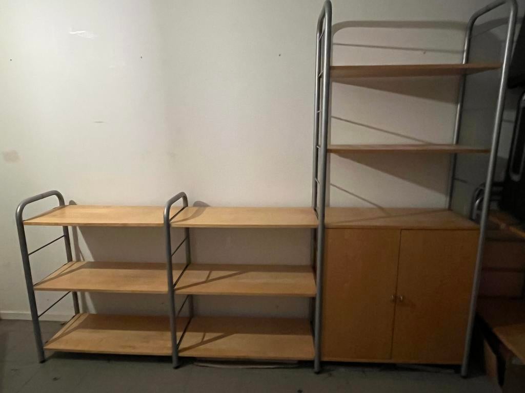 Ikea Niklas stellingkasten zilver/berken, Huis en Inrichting, Ophalen, Gebruikt