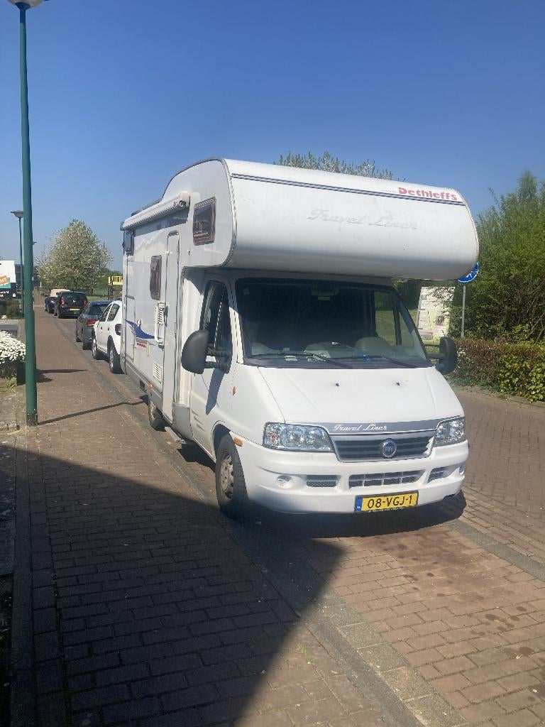 Fiat Ducato 2.3 JTD Dethleffs AS5889, Caravans en Kamperen, Campers, Alkoof, Ringverwarming, Fiat, Treinzit