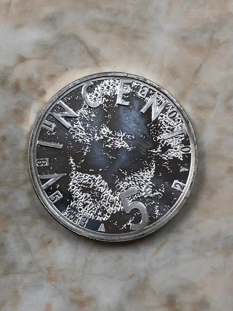 5 euro 2003, zilver, Vincent van Gogh., Postzegels en Munten, Munten | Nederland, Verzenden, Koningin Beatrix, Zilver, Euro's