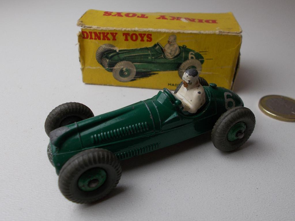 1953 Dinky Toys 23G COOPER BRISTOL FORM. 1 +ORIG. DOOSJE (J), Ophalen of Verzenden, Zo goed als nieuw, Auto, Dinky Toys