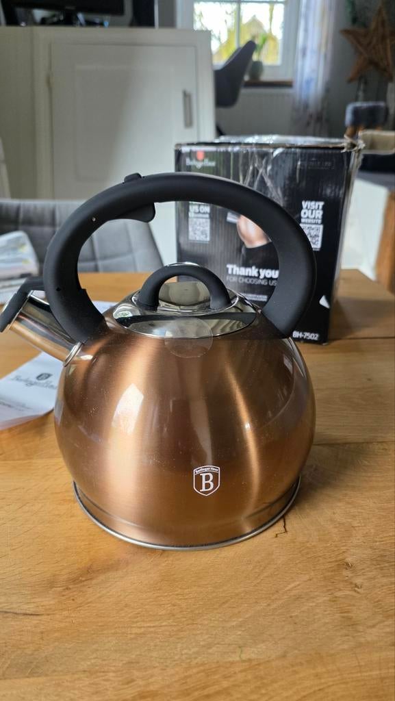 Berlinger Haus Waterketel - Roségoud RVS - 2.0L, 1 tot 2 liter, Ophalen of Verzenden, Nieuw, Rvs