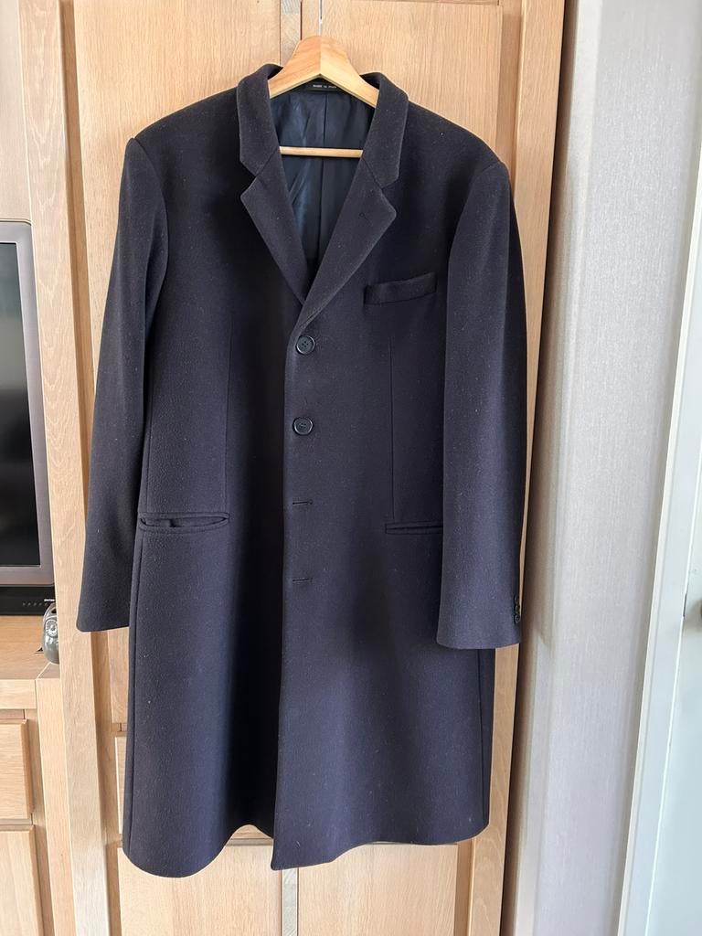 ZGAN wollen mantel van Emporio Armani, Ophalen of Verzenden, Zo goed als nieuw, Maat 52/54 (L), Blauw