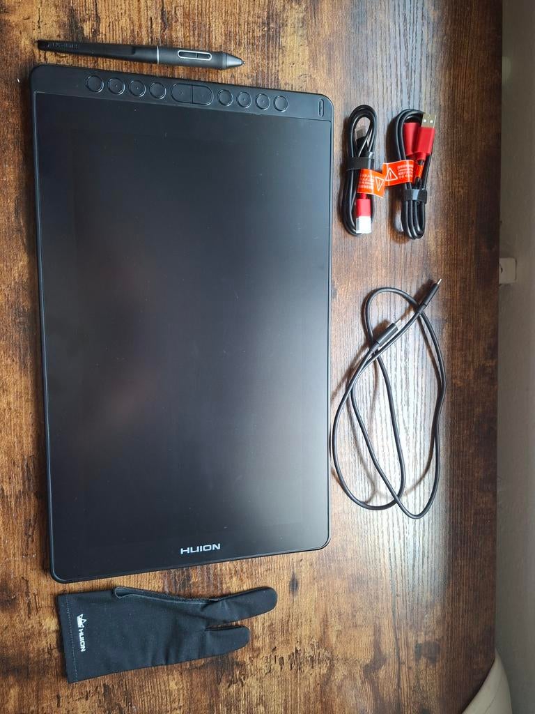 Huion Kamvas 16 (2021) Tekentablet, Computers en Software, Tekentablets, Ophalen, Zo goed als nieuw, Bedraad, Huion