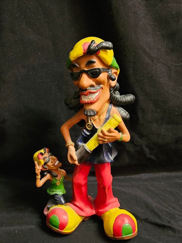 Rasta man beeld met kleine op voet 31cm, Ophalen of Verzenden, Zo goed als nieuw, Mens