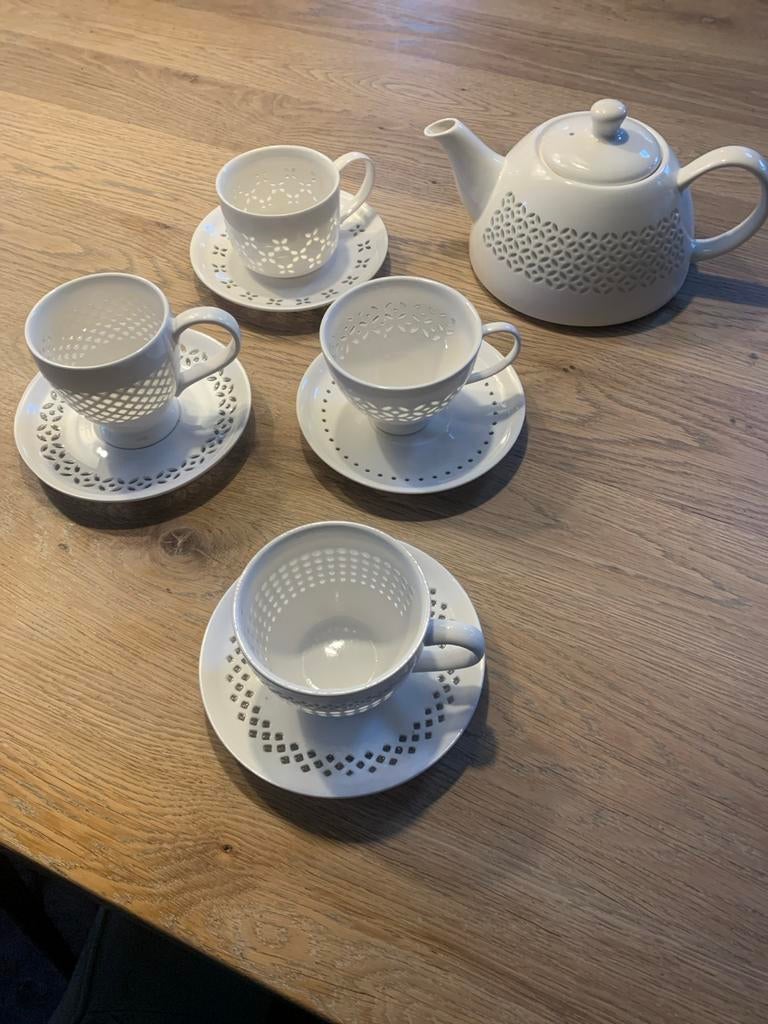 Pols Potten Theeservies 4-delig - Zo Goed Als Nieuw!, Ophalen of Verzenden