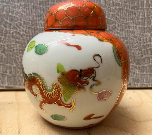 Mooie oude rode gemberpot, Antiek en Kunst, Ophalen of Verzenden