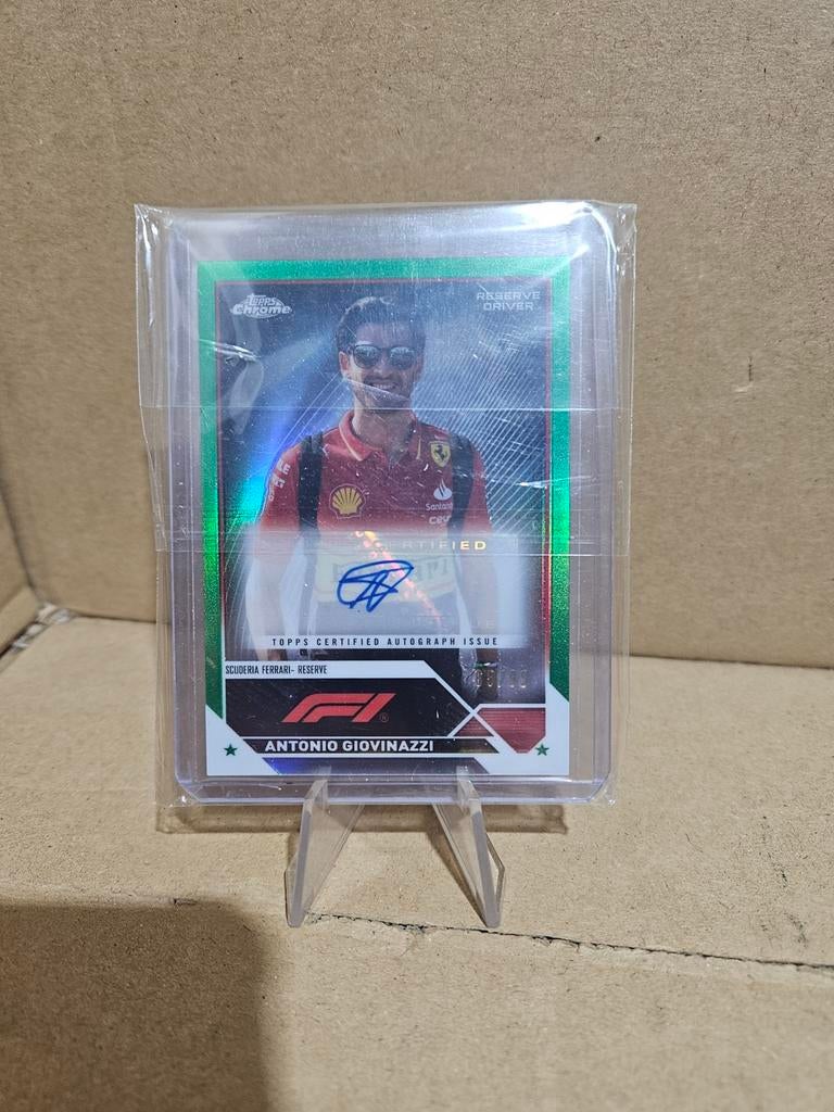 Antonio giovinazzi autograph topps chrome f1 2023 ferrari, Ophalen of Verzenden, Nieuw, Plaatje