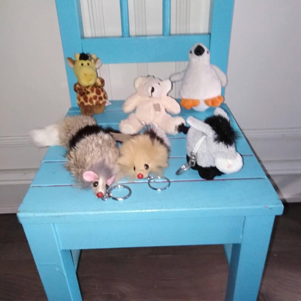 Diverse sleutelhangers knuffels, figuurtjes, poppetjes e.a., Ophalen, Gebruikt