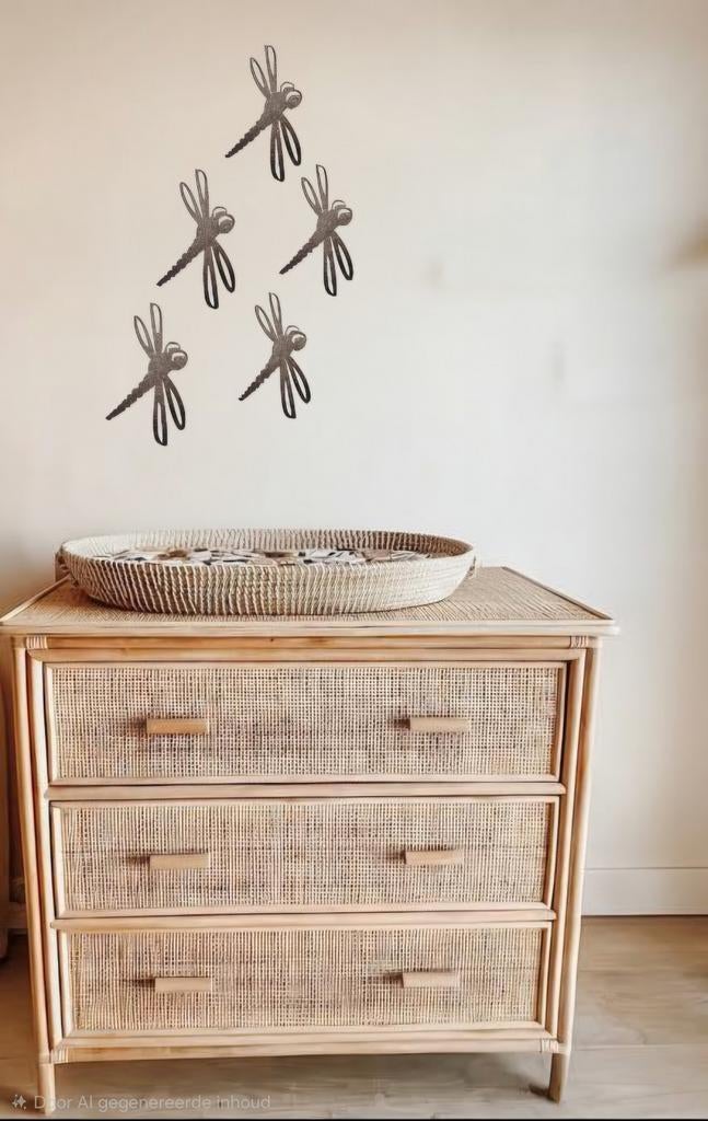 Set luxe gouden libellen behang muurstickers, Kinderen en Baby's, Kinderkamer | Inrichting en Decoratie, Nieuw, Wanddecoratie