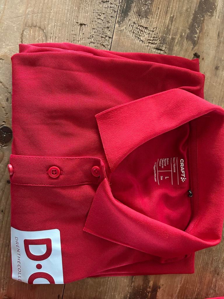 Sportkleding Drenthe College MBO - Sport en bewegen L/XL, Maat 52/54 (L), Ophalen of Verzenden, Zo goed als nieuw, Rood