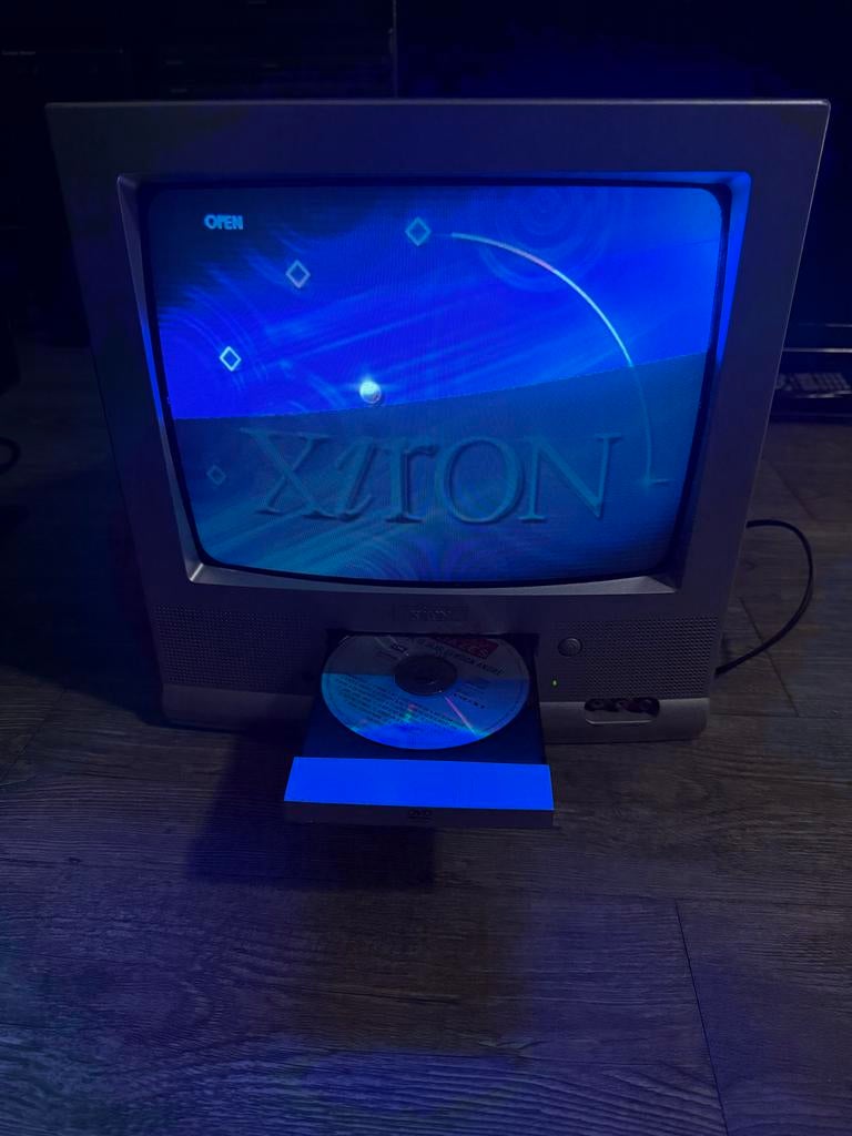 Vintage Xiron TV met DVD Speler - Retro Gaming!, Ophalen of Verzenden, Gebruikt, Minder dan 40 cm, Overige merken