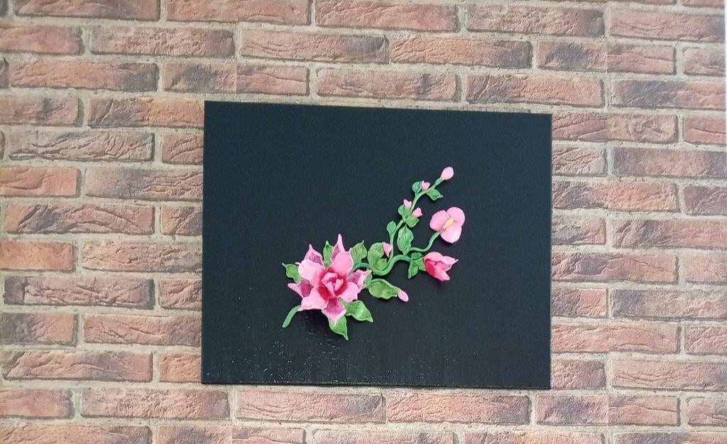 Handgemaakt 3D Lelie Schilderij van Porselein, Ophalen of Verzenden