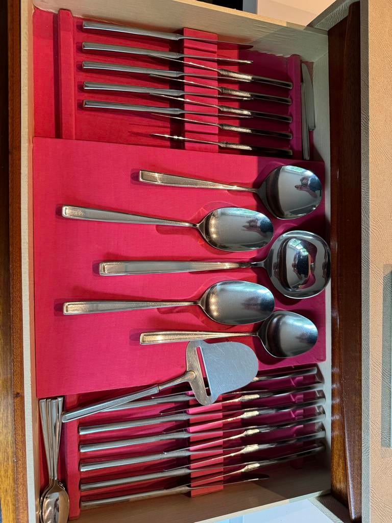 Gero Bestekset 12 persoons, Ophalen, Gebruikt, Rvs of Chroom, Vaatwasserbestendig