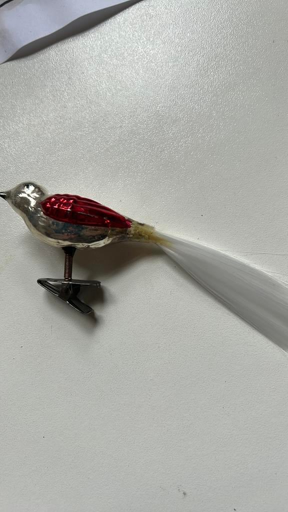 Oude kerstbal / vogel, Ophalen of Verzenden, Zo goed als nieuw