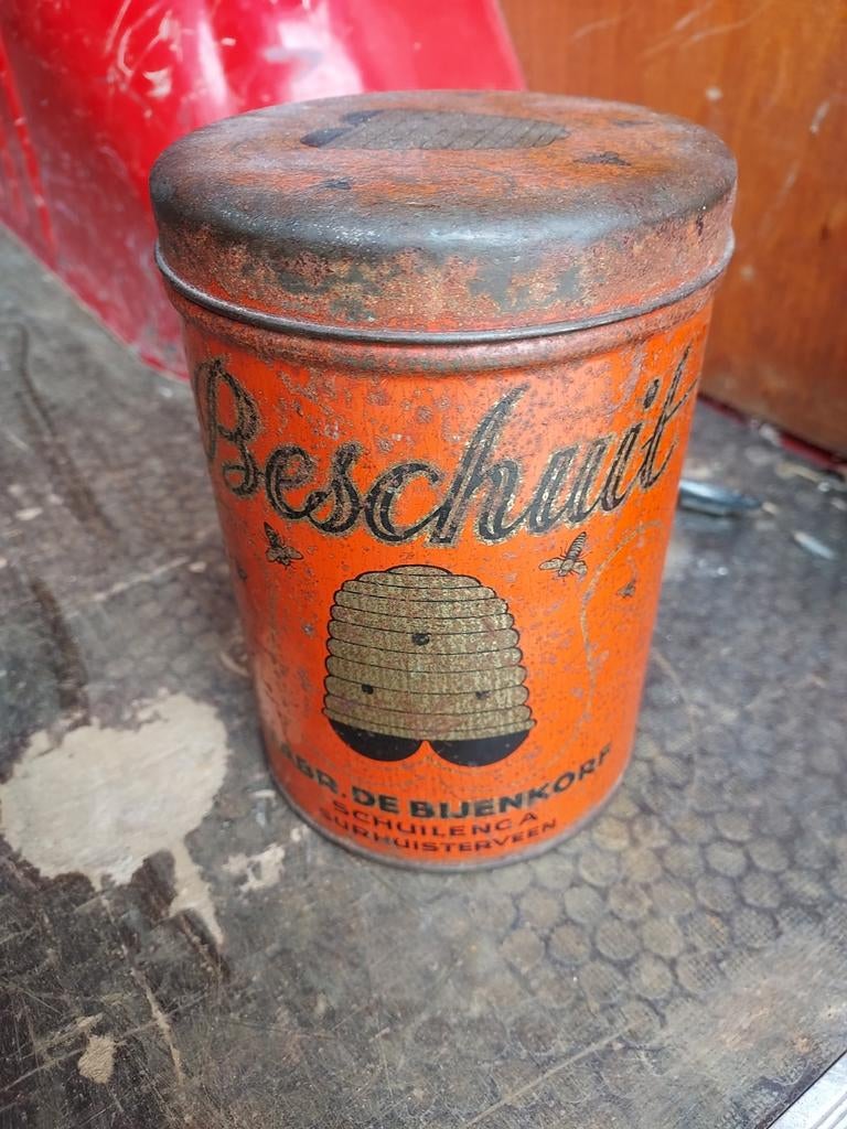 Oud beschuit blik, Verzamelen, Blikken, Gebruikt, Overige, Ophalen