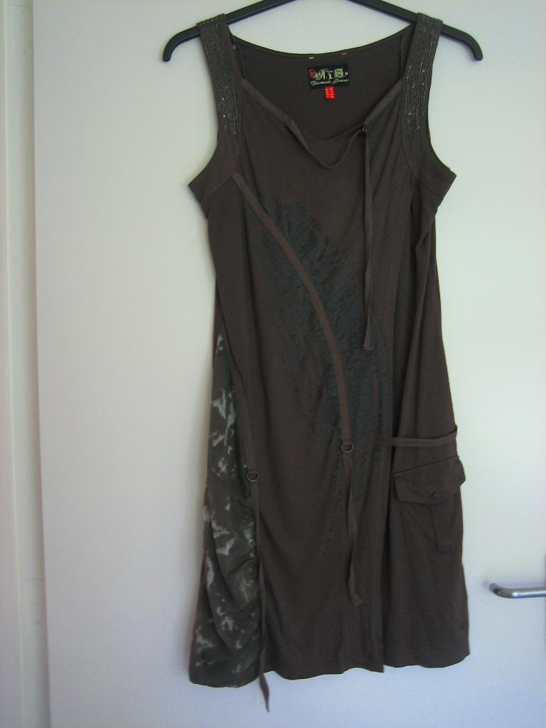 Speels taupekleurig jurkje van NTS, NOT THE SAME 40 snazzeys, Maat 38/40 (M), Bruin, Verzenden, Not the Same