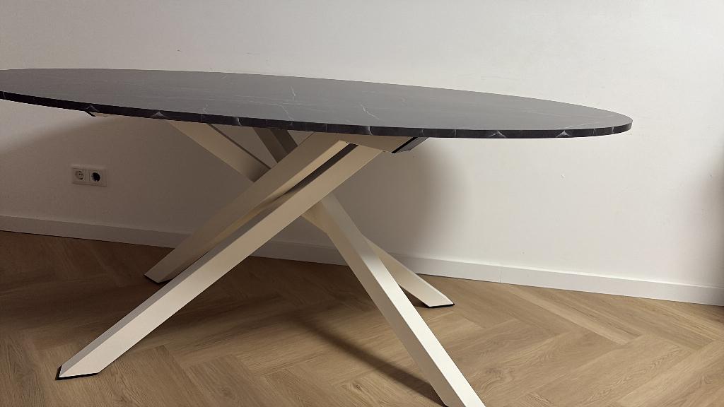 Mariedamm ovale eettafel IKEA 180x100, Huis en Inrichting, Tafels | Eettafels, Gebruikt, 50 tot 100 cm, Vijf personen of meer
