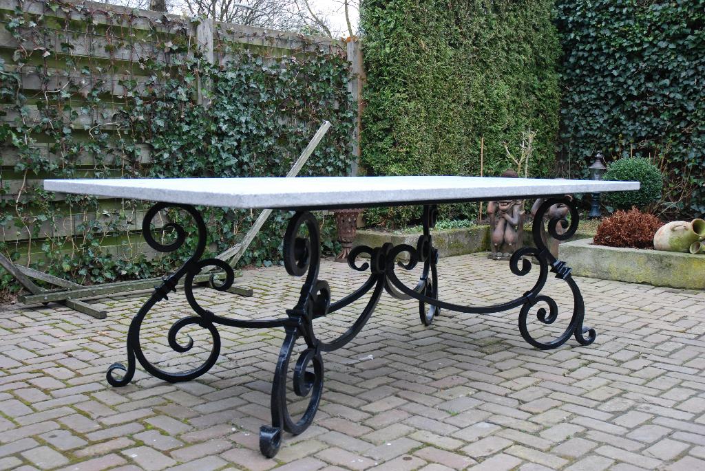 MASSIEF SMEEDIJZEREN RECHTHOEKIG TAFEL ONDERSTEL Flamant, Ophalen, Gielen, Nieuw, Info@houseofcoco.nl