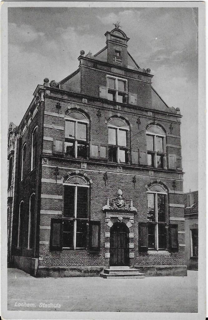 Lochem, Stadhuis, blinden, luiken, Verzenden, 1920 tot 1940, Gelopen, Gelderland