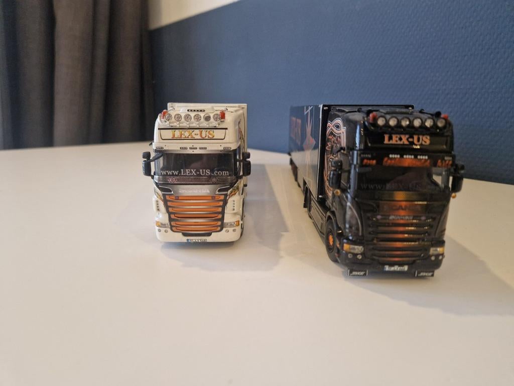 Set Lex-Us Scania Tekno/WSI Model Trucks, Hobby en Vrije tijd, Modelauto's | 1:50, Ophalen of Verzenden, Zo goed als nieuw