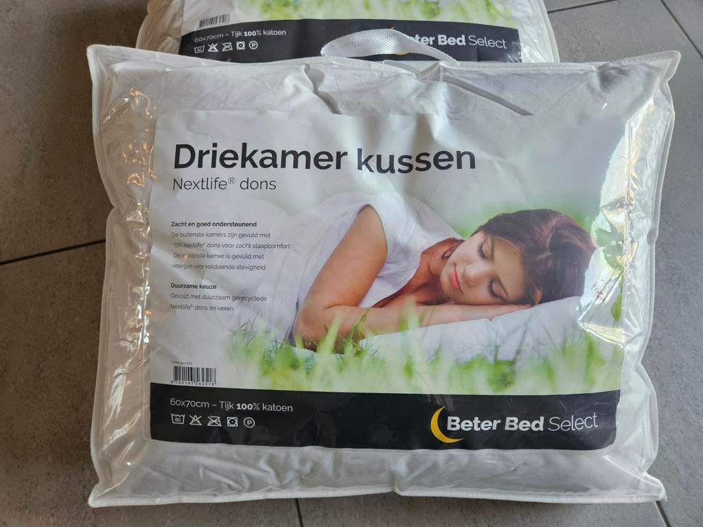 Kussen 2x nieuw, Ophalen, Eenpersoons, Wit, Nieuw