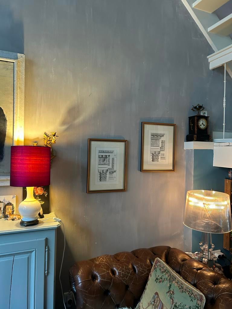 Set vintage schilderijen  met Romeinse bouwstijlen!, Ophalen